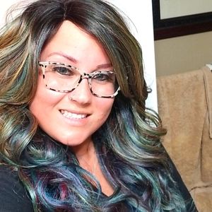 Lace front multi color wig